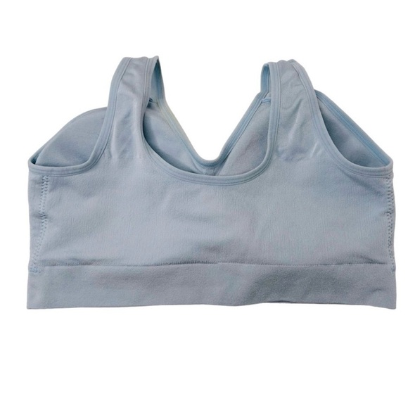 WACOAL Bralette Wireless Seamless cups Wide straps Slip over Light blue Size 38 - Picture 4 of 7